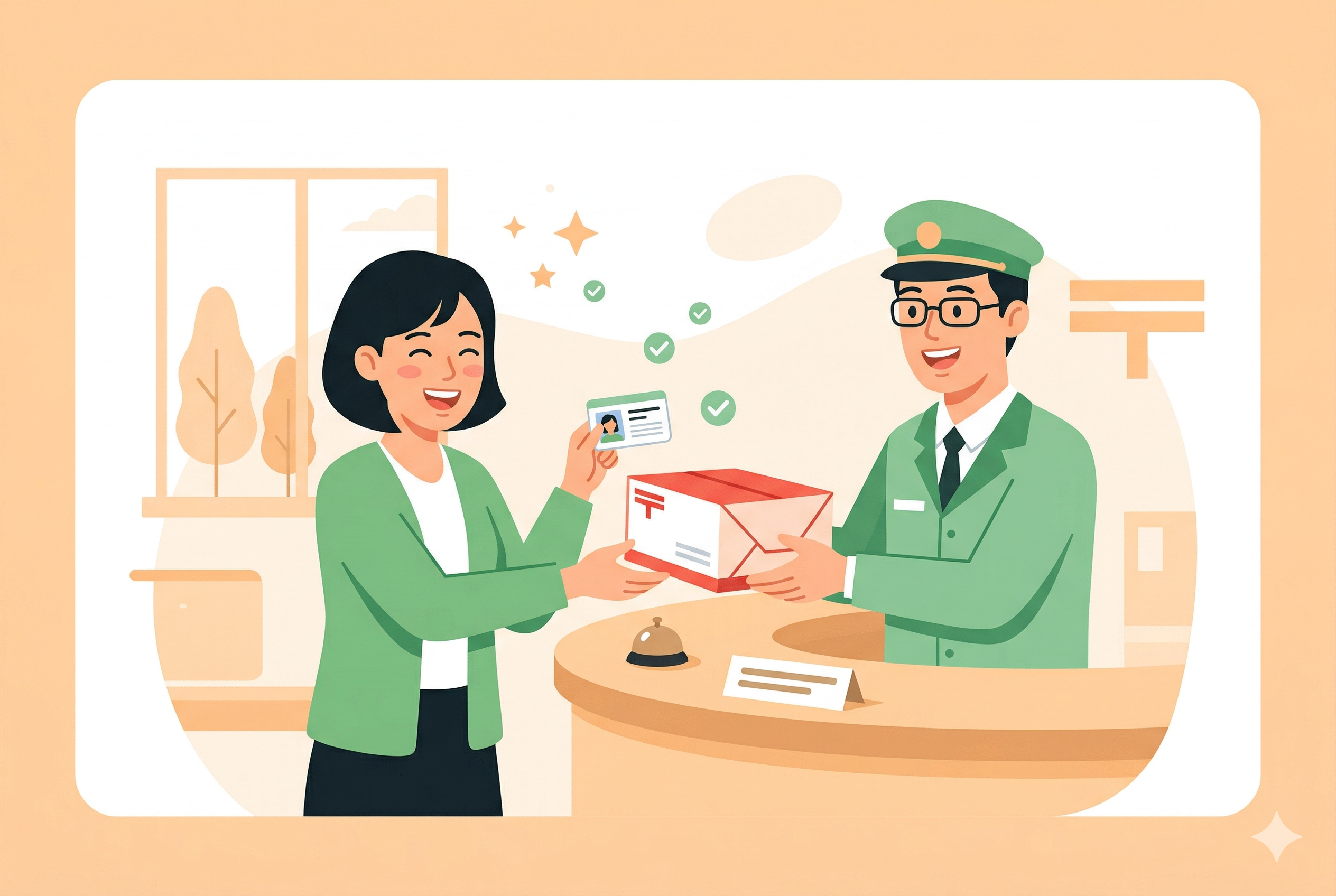 郵便局窓口受け取り